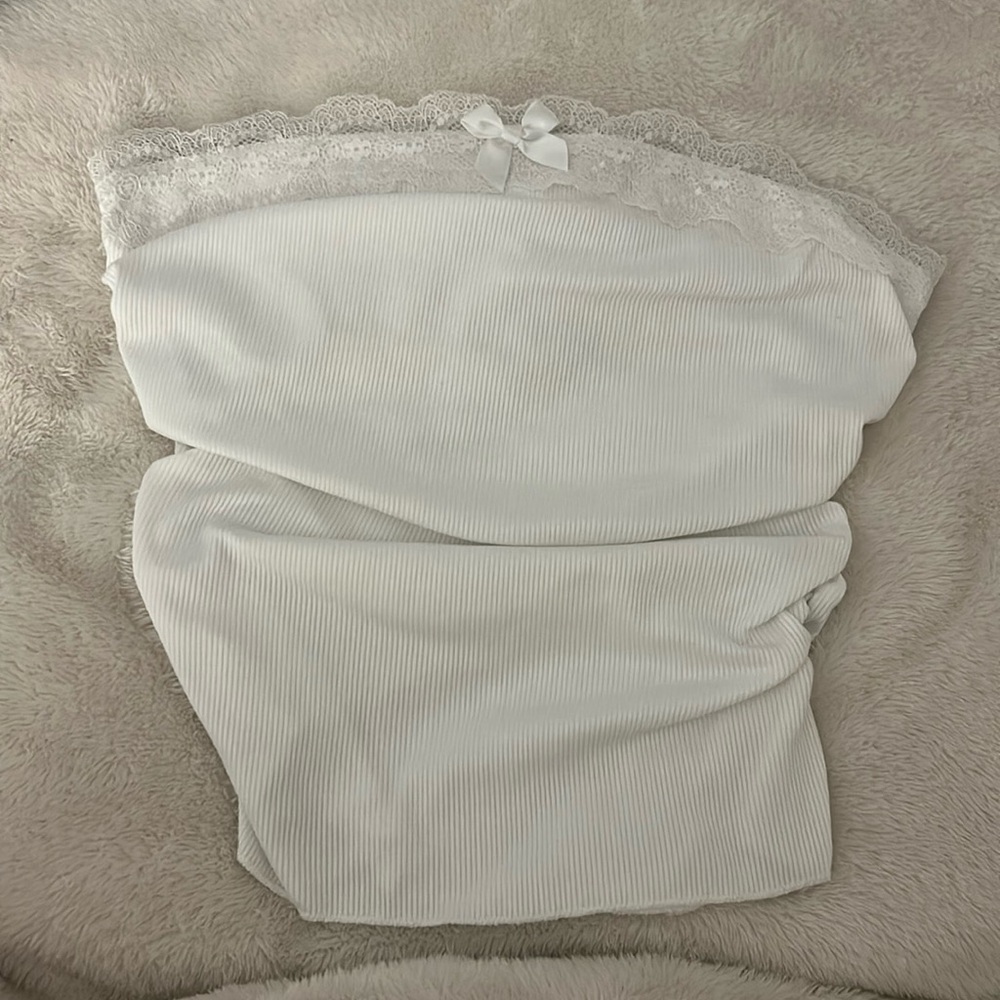 cute lace strapless top
